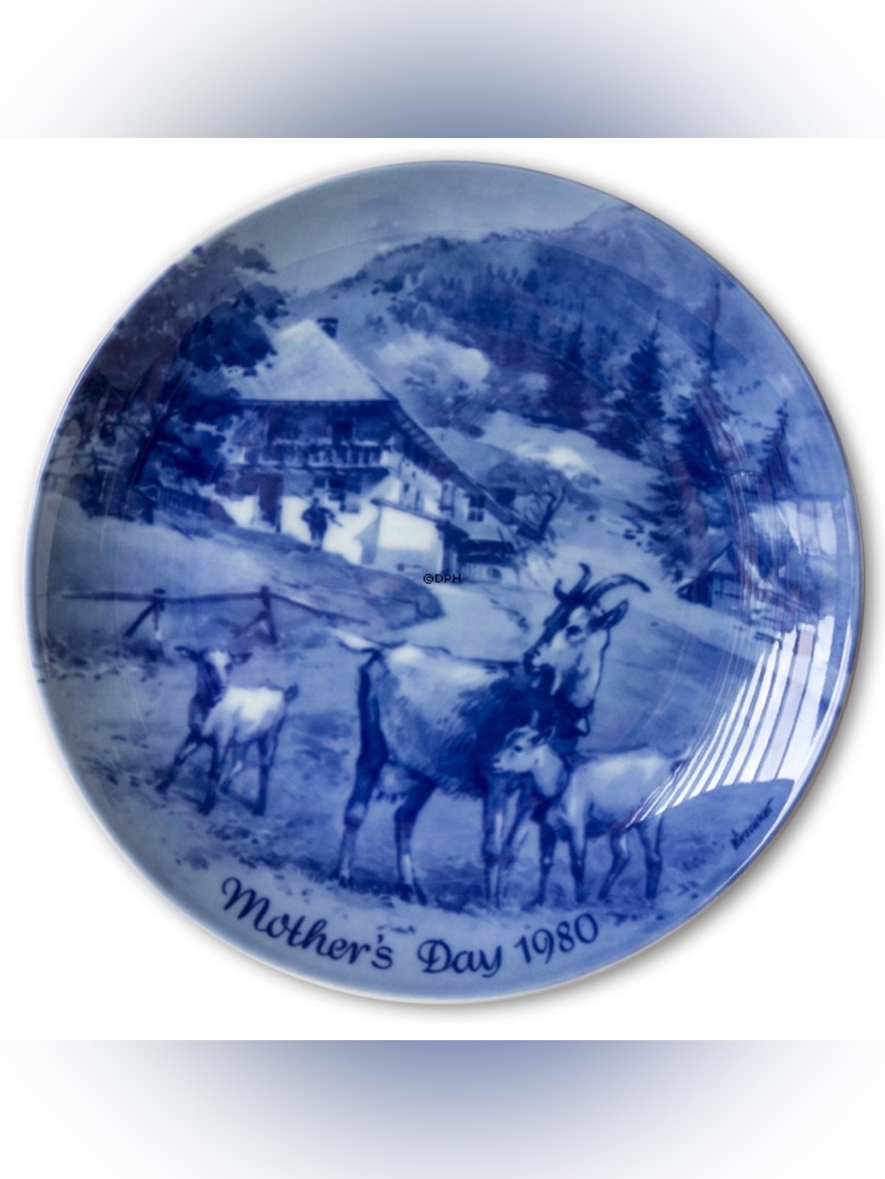 Vintage 1980 Berlin Mother’s Day Blue China Collector Plate West Germany